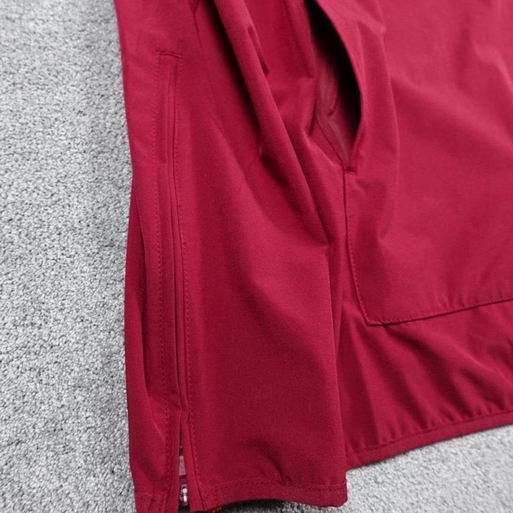 New Adidas 1/4 Zip Pullover Jacket Burgundy XXL Athletic Training Windbreaker - Picture 6 of 8